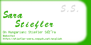 sara stiefler business card